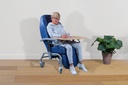 Geriatrische zetel "Normandie" op wielen met hoofdsteun