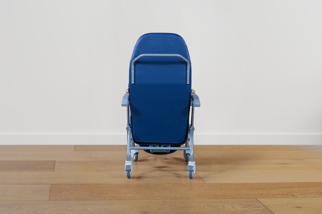 Geriatrische zetel "Normandie" op wielen met hoofdsteun